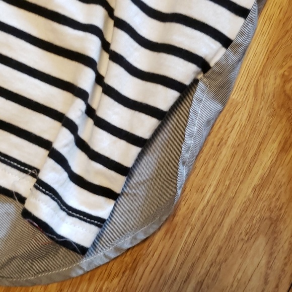 ANTHRO Postmark mixed media top sz XS - Picture 4 of 5